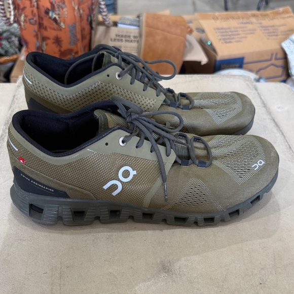 On Running Cloud X Men's Khaki Athletic Shoes - Picture 3 of 5